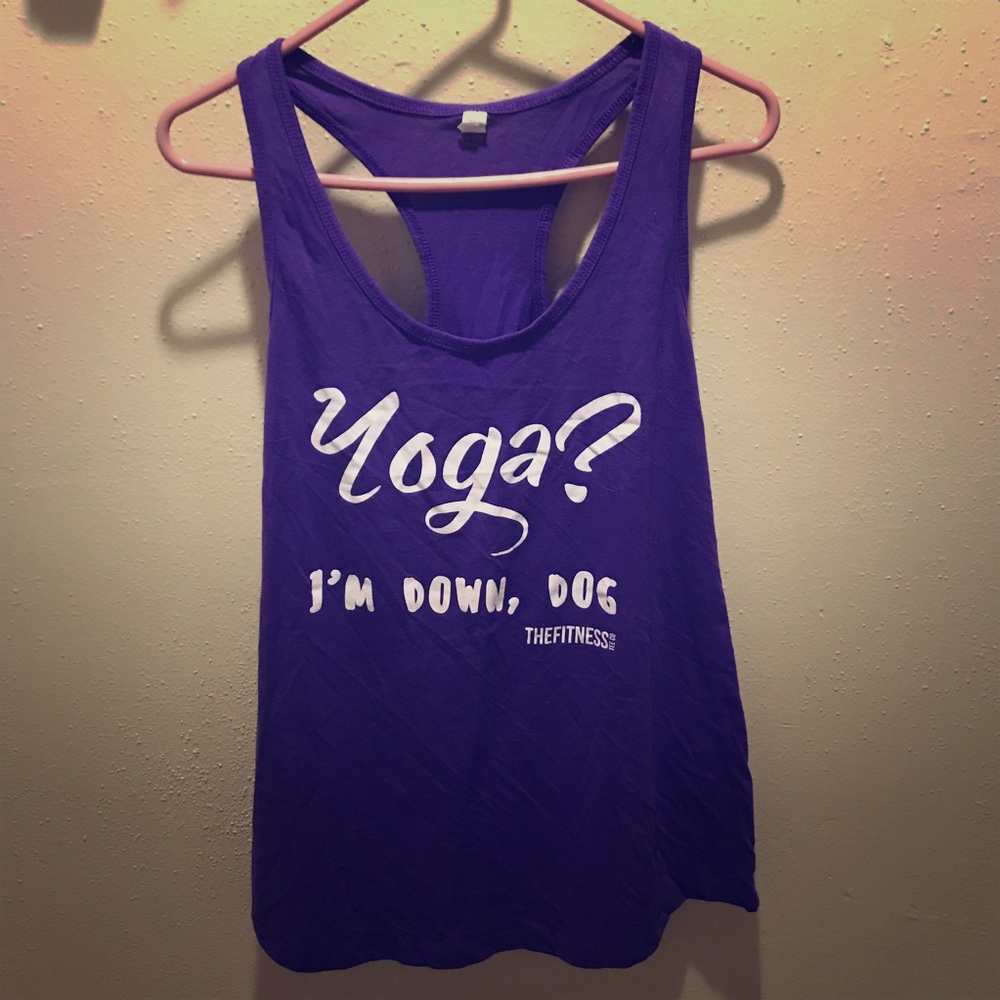Purple yoga tank
